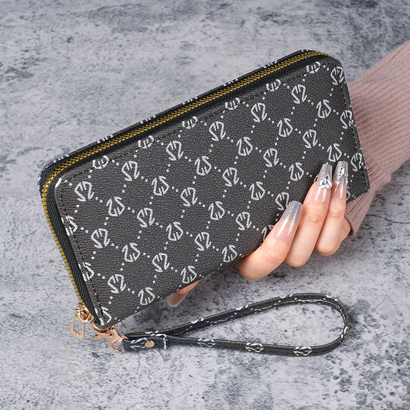 Damesportemonnee, middelgroot en lang, clutch tas, Europese en Amerikaanse modeprint, telefoontasje, portemonnee, muntzakje_voghion.com