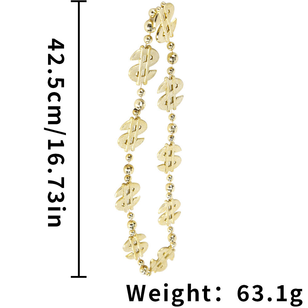 Collar de elementos de dólar grande