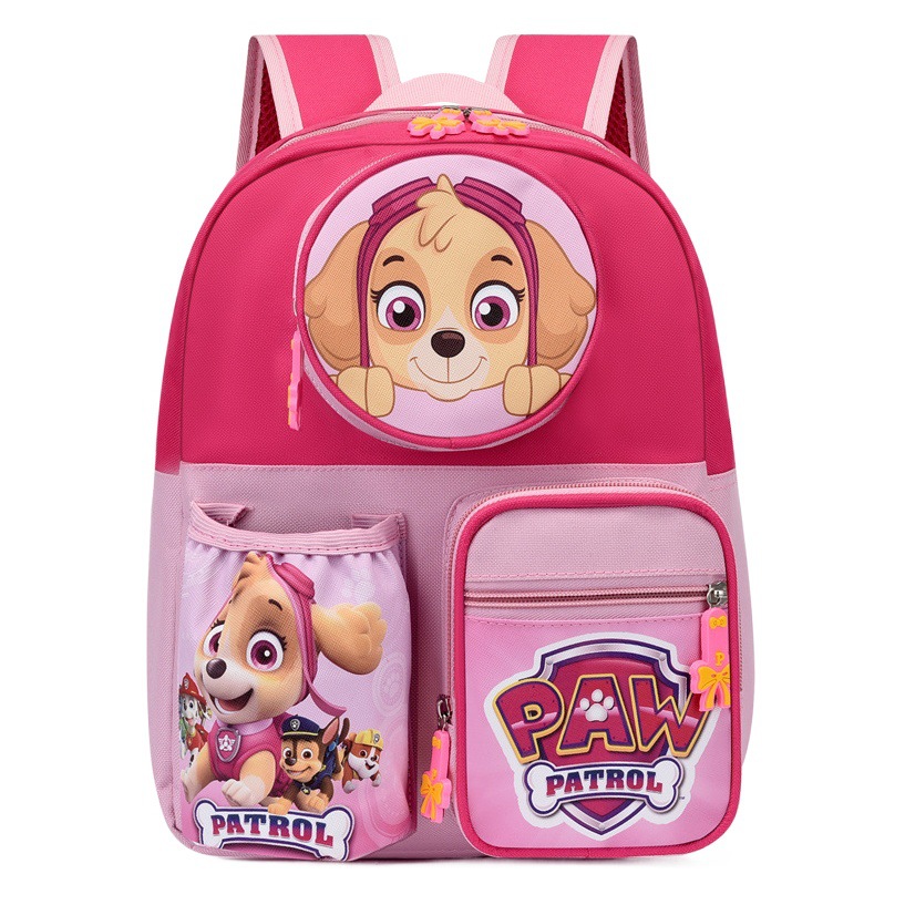 Mochila escolar para niños preescolar niños y niñas niños Wangwang equipo mochila Kindergarten Comercio exterior dibujos animados Escuela Primaria estudiante mochila