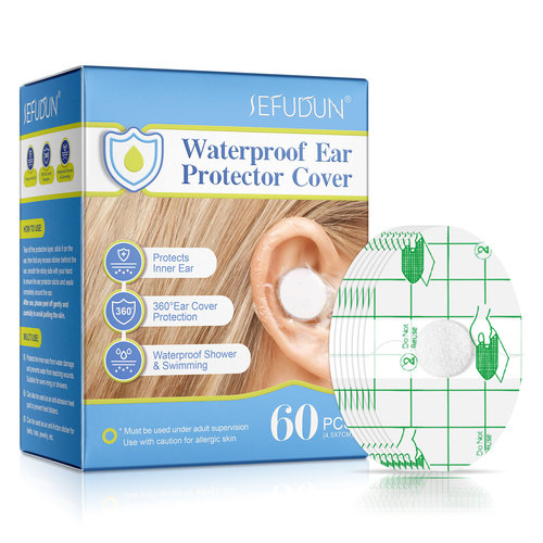SEFUDUN Waterproof Ear Patch for Toddlers Bathing and Ear Protection Artifact Shampoo and Ear Protection Patch Swimming Ear Protection Patch 60PC
