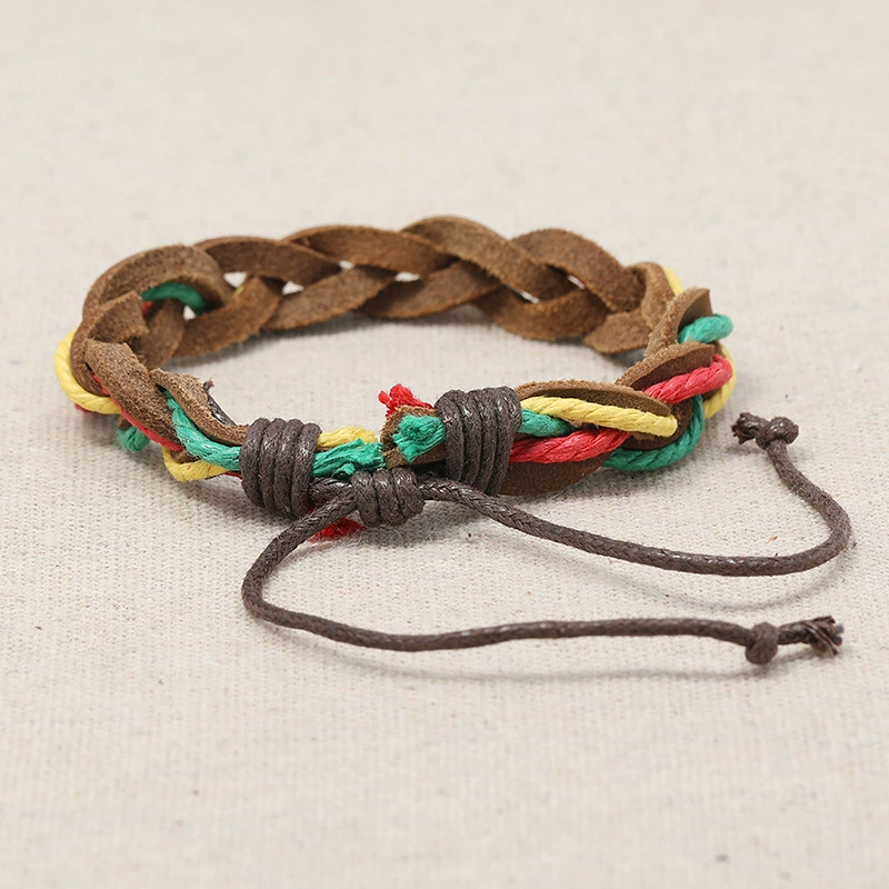 Ретром woven кожаный браслет, трендовые украшения, корейский стиль