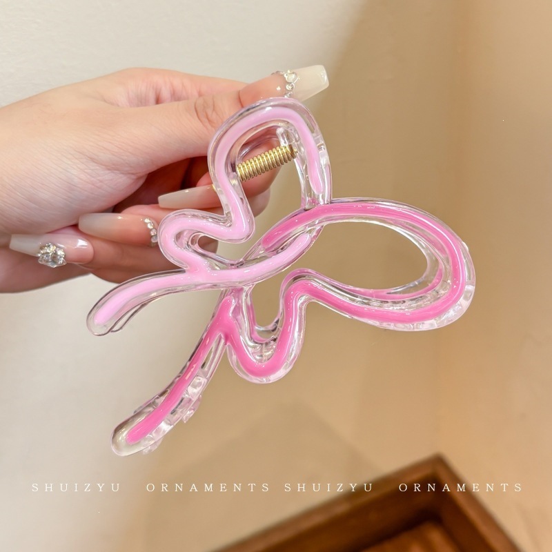 2026 nuevo clip de cabello ondulado clip de cabello de tiburón grande clip de cabello de mujer detrás de la cabeza de alta sensación clip de cabello accesorios para el cabello