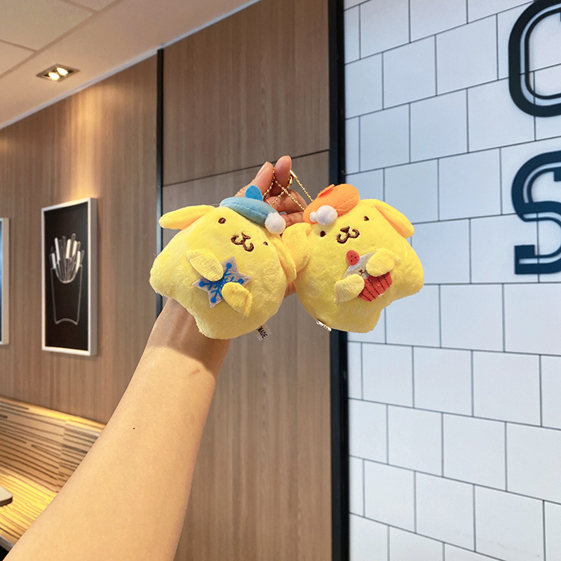 新しいプリン犬ぬいぐるみペンダント人形卸売インターネット有名人人形ギフト漫画キーホルダーぬいぐるみ|undefined