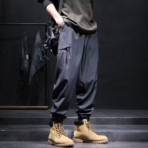 Summer 2024 New Arrival Men's Drawstring Harem Work Pants, Plus-Size Men's Casual Cargo Trousers, Sports Pants