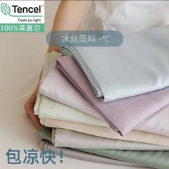 高100支ランジンテンセルベッドシーツ、シングル、無地、裸寝用、冷感アイスシルクベッドカバー、寝具