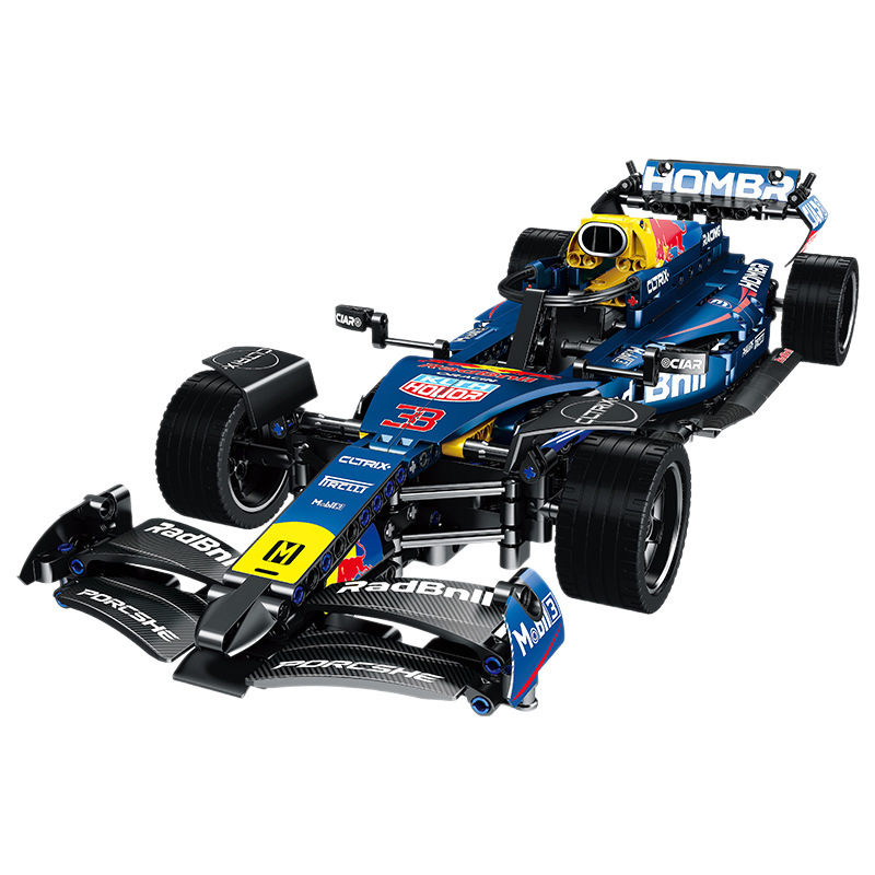 Red Bull Fórmula 1 Modelo de ensamblaje de bloques de carreras mecánicas deportivas Puzzle juguetes de automóviles Regalos del 1 de junio