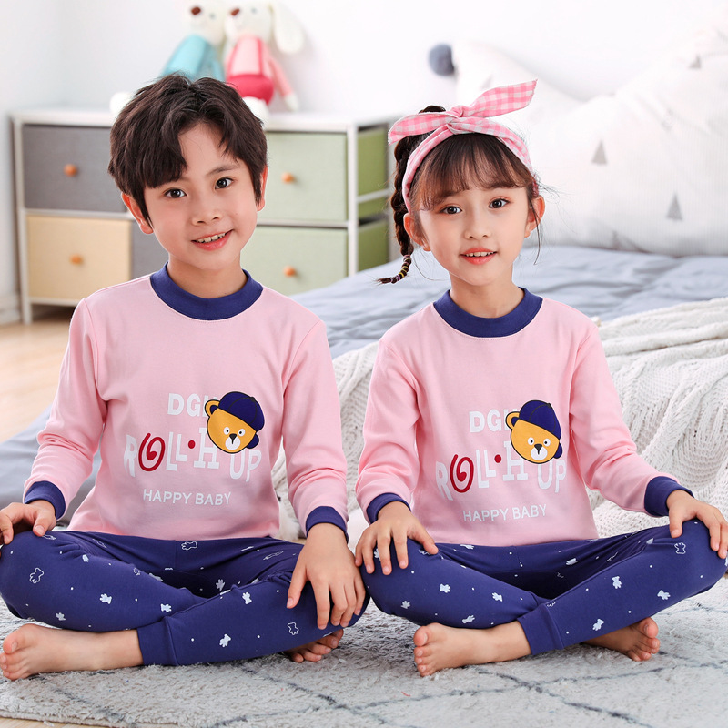 베이비-미들칼라 속옷세트)핑크베어