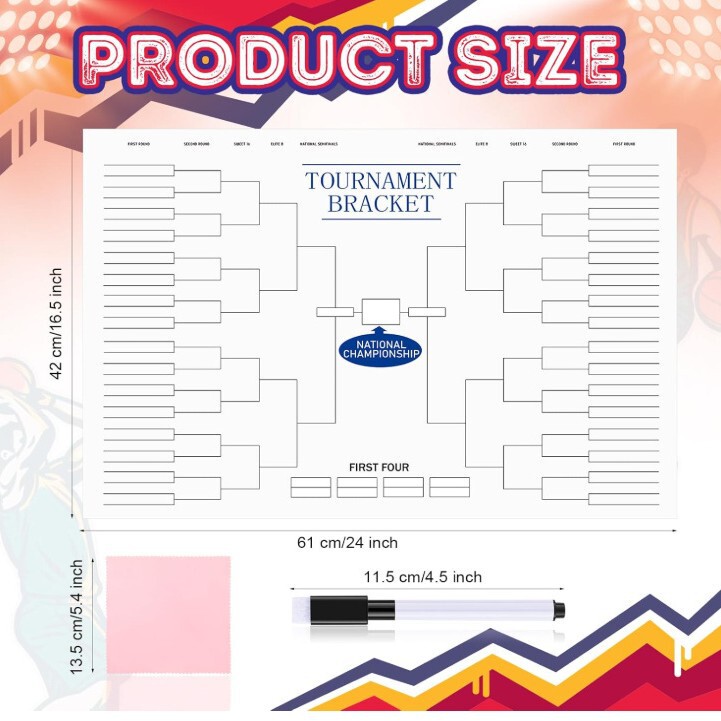 Basketball Tournament Stand Board Poster Dry Erase Magnetic White Adhesive Board Teaching Game Planning Magnetic Sticker