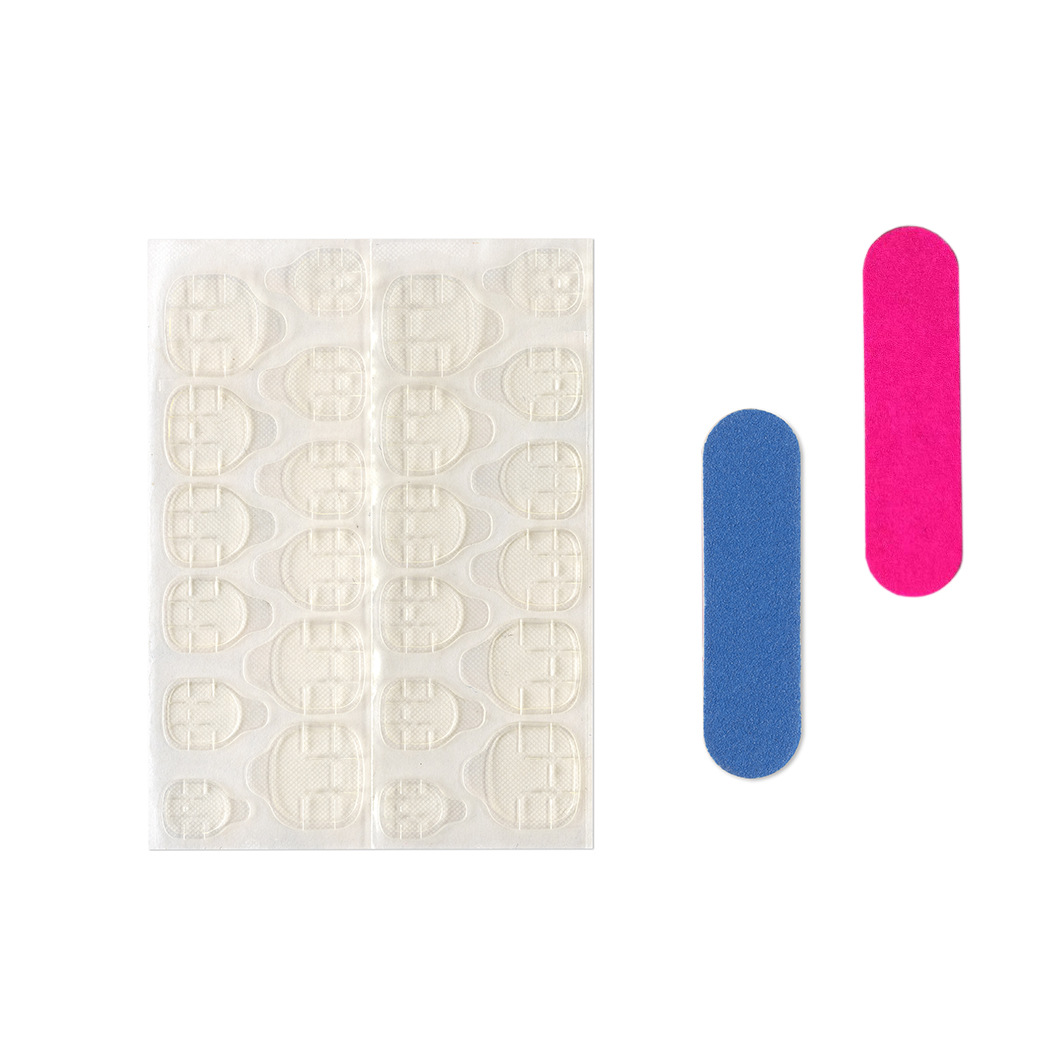 Short Christmas short round nail beauty piece Christmas gift snowflake sweet cool wear nail contrast color  nails 24 pieces_voghion.com