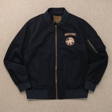 美式复古工装外套男秋冬季2025新款日系潮牌棒球服飞行员夹克