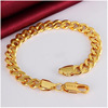 Golden necklace, wish, Amazon, European style, 750 sample gold, 6mm, wholesale