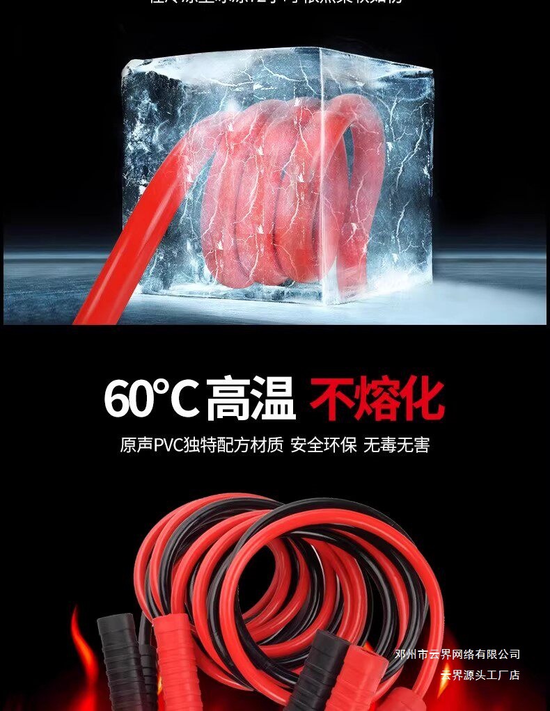 Cloud Realm Car Battery Jumper Cables Connecting Wires with Pure Copper Clamps for Battery Connection