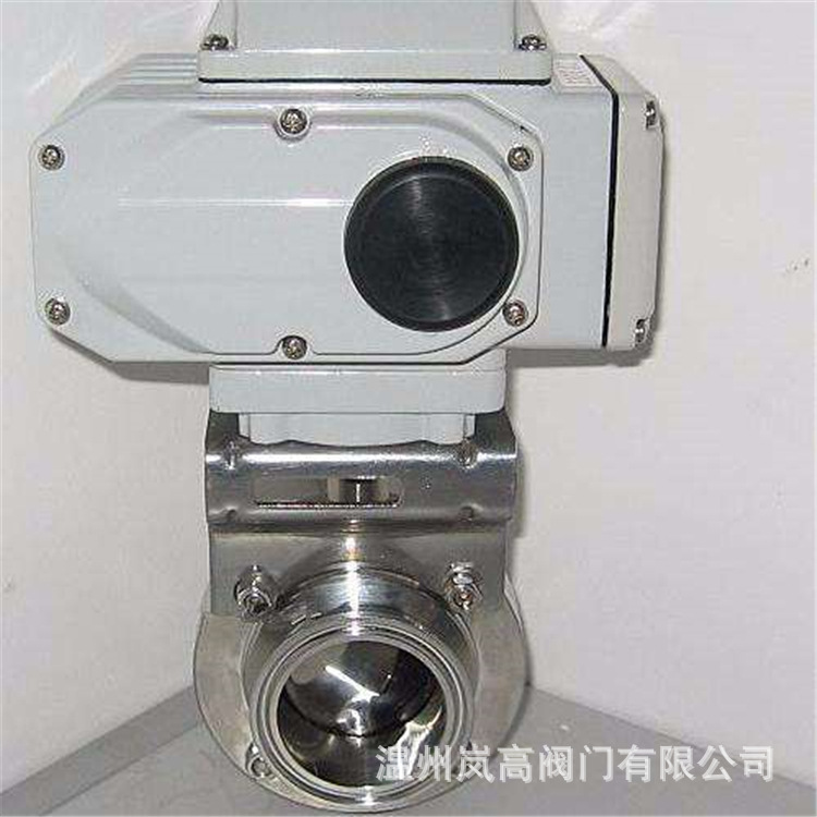 工业体专用 电动卫生蝶阀 304不锈钢材质 快装连接 Ф51