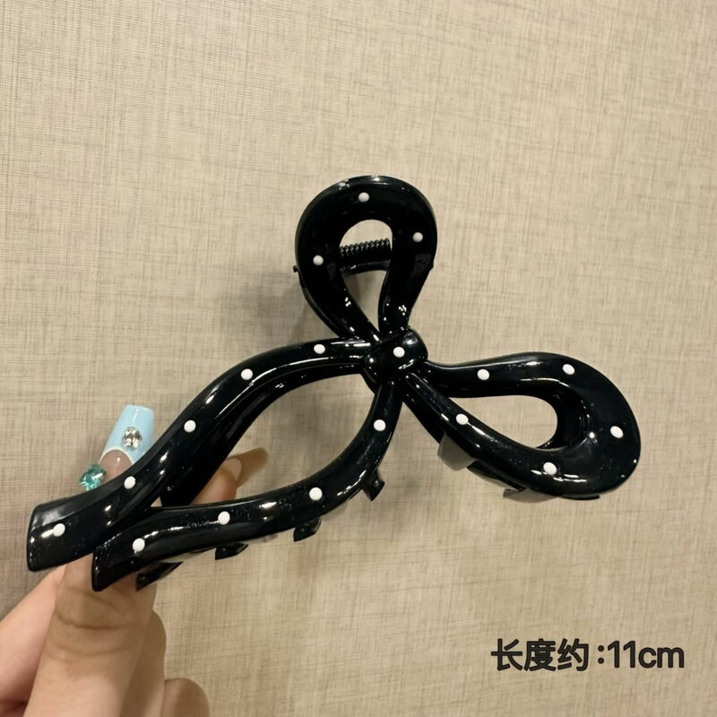 日系高级可爱い透白ポイントファッション多発甘い量大きいサイズ后头部サメ少女ヘアクリップ髪饰り|undefined