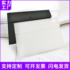 Snap-on file bag A4 thickened black and white simple file bag business meeting advertising file bag wholesale