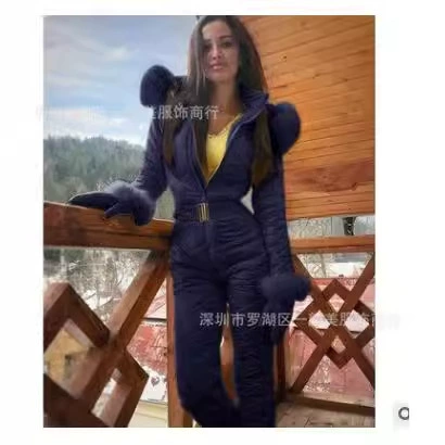 Куртка Ski Keep Warm, женский демисезонный утеплённый комбинезон с меховой отделкой, размер S–5XL