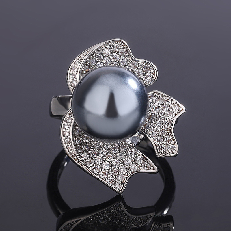 2023 Nueva Zhuang Sheng joyas de cobre de fondo chapado en oro perla joyería de moda traje de 12mm