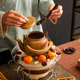 Q5ZR川岛冬日围炉煮茶茶壶烤火炉套装煮茶器具全套室内家用煮