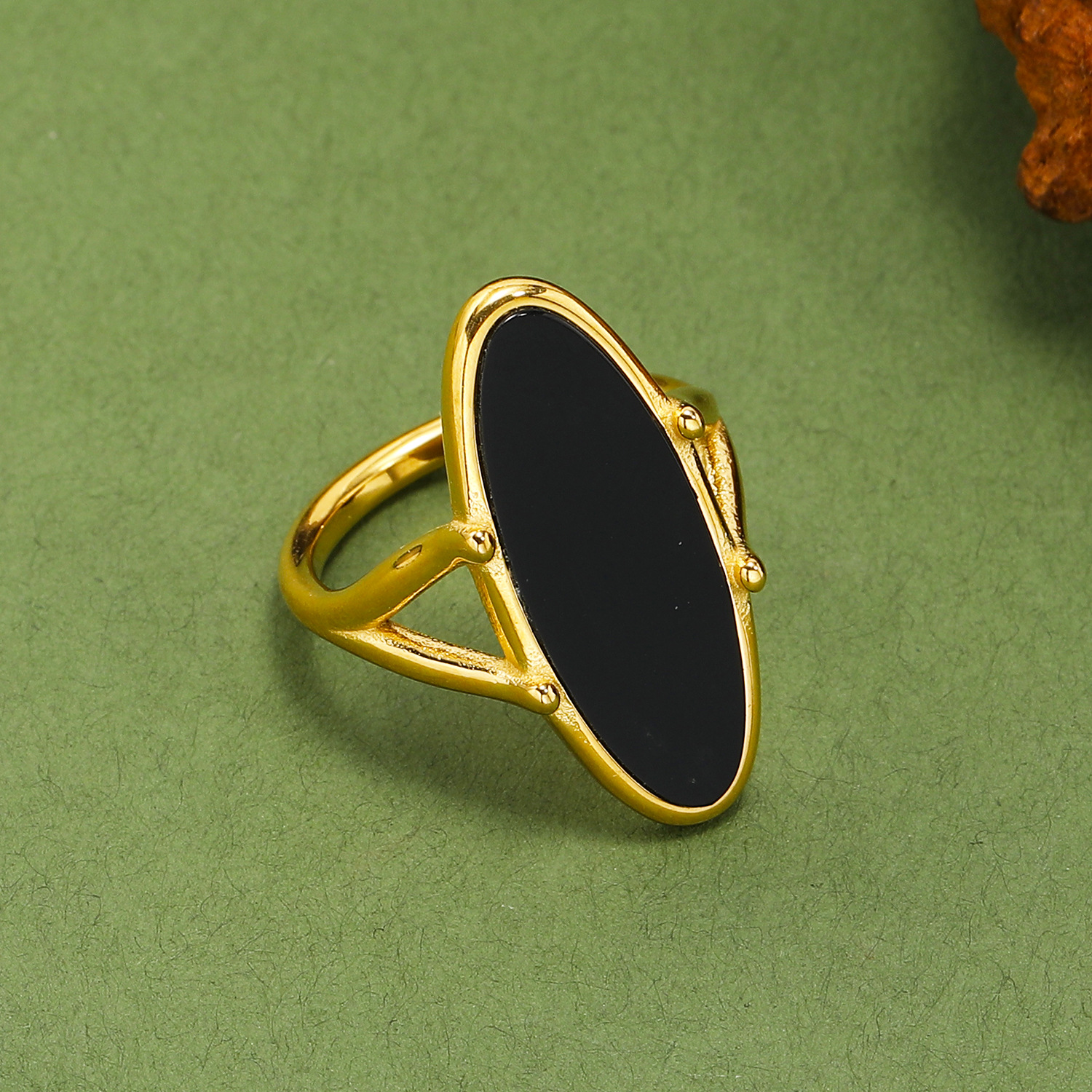 Simple Style, Classic Style Style Real Gold Plated Color Block 304 Stainless Steel Simple Style Classic Style Waterproof Non Tarnish Rings