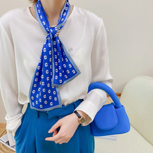 丝巾法式发带春秋薄款懒人复古丝巾女小长条丝带装饰领巾头巾飘带