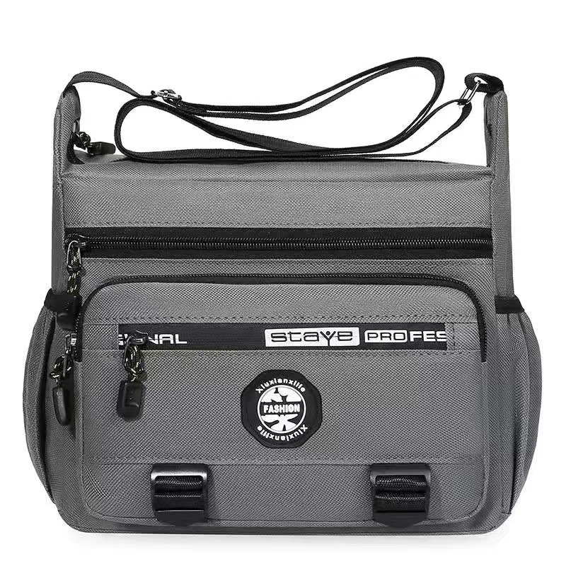 Bolsa de mensajero de los hombres de múltiples capas de cinco capas de gran capacidad Bolsa de hombro de los hombres mochila impermeable resistente al desgaste multi-Bolsillo Bolsa de negocios