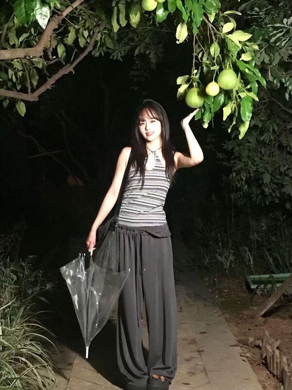 “原厂砂洗面料”南油女装批发简约高腰长裤宽松慵懒阔腿休闲裤女|undefined