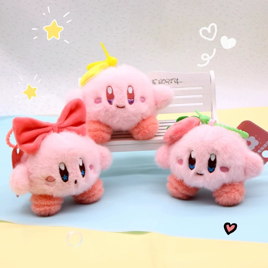 Плюшевая кукла Strawberry Star Kirby, сумка-подвеска, подвеска для пары, кукла-брелок, подарок на день рождения для лучшего друга