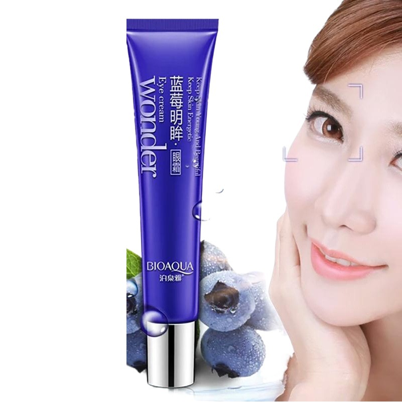 Boquanya Blueberry Bright Eye Cream Hidratante Mejora de las ojeras Cuidado de los ojos Líneas finas Crema para ojos