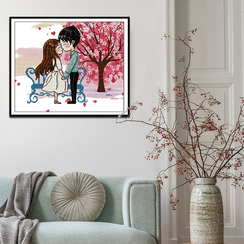 针爱99十字绣人物类初恋的地方刺绣材料包婚房卧室厂家批发自己绣