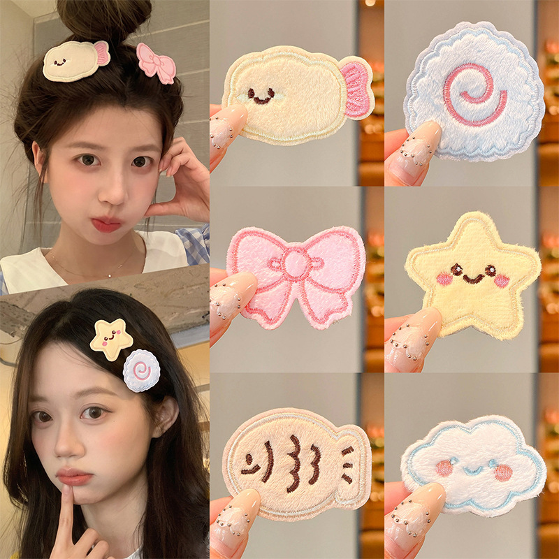 Cute Velcro Forehead Bangs Stickers for Girls, Sweet and Girly Hair Stickers, Seamless Hair Styling Tool, Hair Accessories