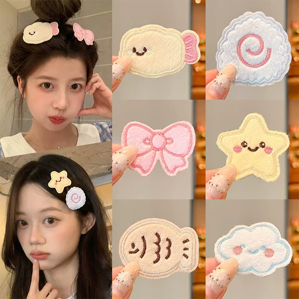 Cute Velcro Forehead Bangs Stickers for Girls, Sweet and Girly Hair Stickers, Seamless Hair Styling Tool, Hair Accessories
