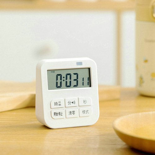 Base can mute flash timer time and date timer kitchen electronic countdown reminder small clock