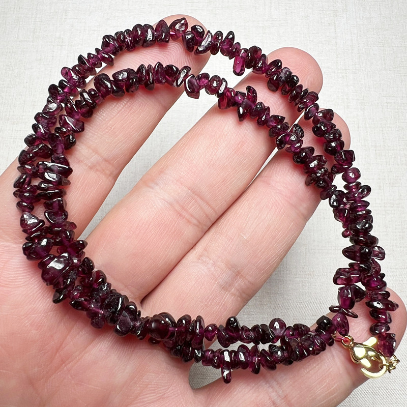 Crystal Gravel Bracelet Cross-border Live Scenic Spot Hot Black Hair Crystal Rose Garnet Bracelet Crystal Gravel Bracelet Cross-border Live Scenic Spot Hot Black Hair Crystal Rose Garnet Bracelet