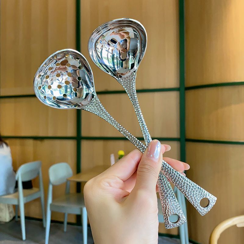 Soppslev och hålslev i rostfritt stål för köket_voghion.com