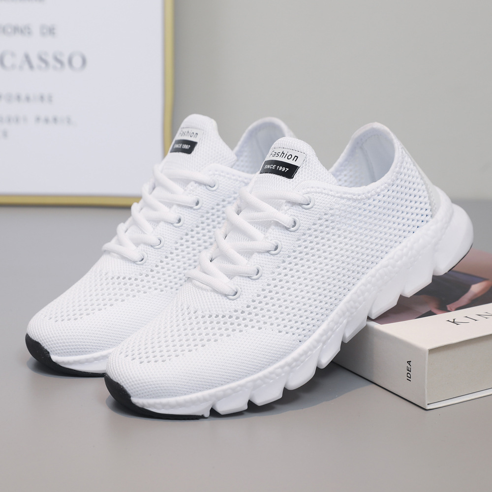 Zapatos de mujer de verano huecos con suela suave cómodos zapatos de correr al aire libre ligero correa de malla de verano transpirable
