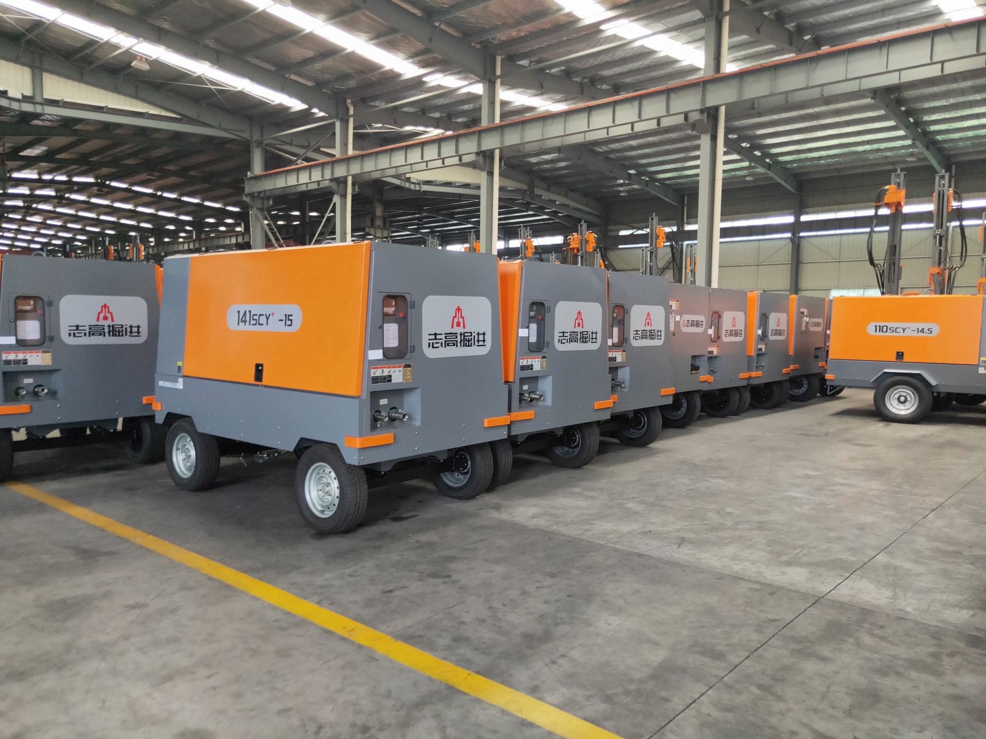 Zhigo SPD four-wheel trailer diesel mobile screw air compressor 17‑30 cubic meters diesel air compressor