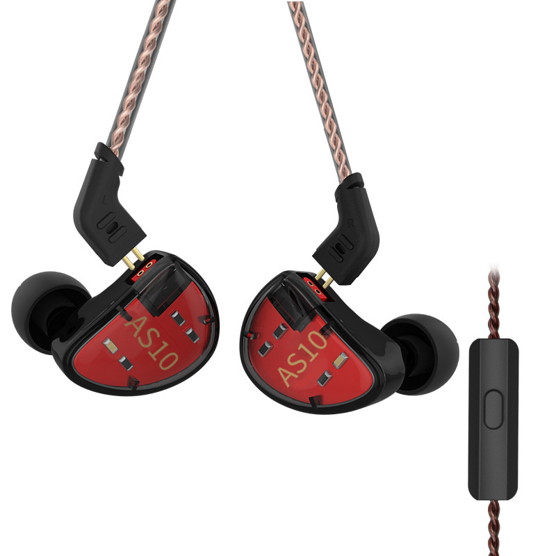 KZ AS10入耳式鉄イヤホン10ユニット音楽イヤホンバランス動鉄運動携帯電話マイク付きイヤホン|undefined