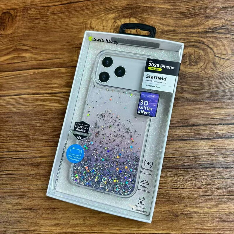 SwitchEasy鱼骨星砂适用于苹果iphone17Pro max滴胶闪粉手机壳|undefined