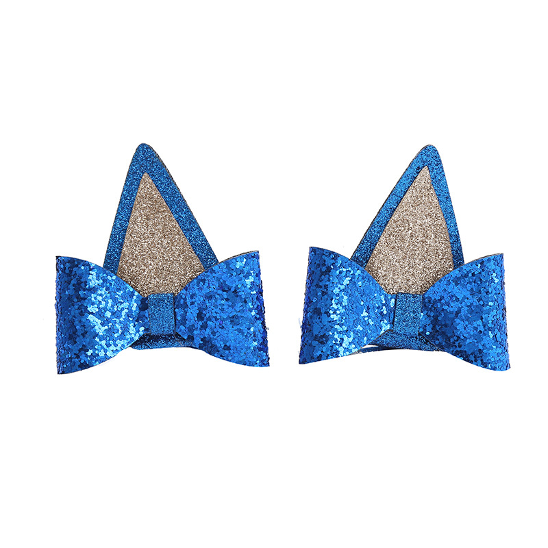La horquilla de los niños nuevo lindo brillante gato oreja arco clip festival princesa partido tridimensional tocado de los niños