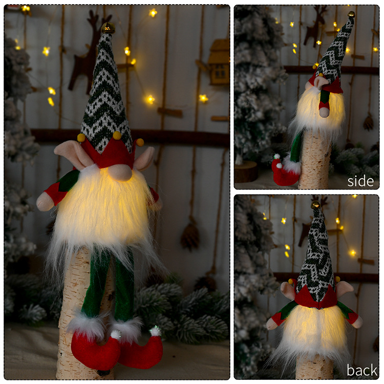 neue Weihnachtsdekoration Weihnachtself mit leuchtender RudolphPuppe Weihnachtspuppe ohne Gesichtpicture1