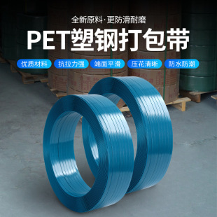 Colorful New Material Plastic Steel Packing Belt Pet Plastic Steel Belt Manufacturer Directly Supplies Stone, Brick, Wooden Box and Fruit Packaging