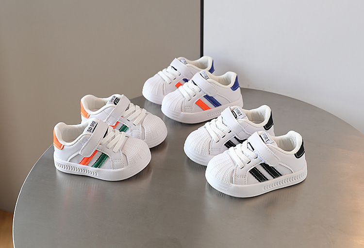 Nouveau Chaussures bébé printemps et automne saison hommes bébé semelle souple chaussures de marche hommes chaussures de sport conseil enfants nouveau blanc_voghion.com