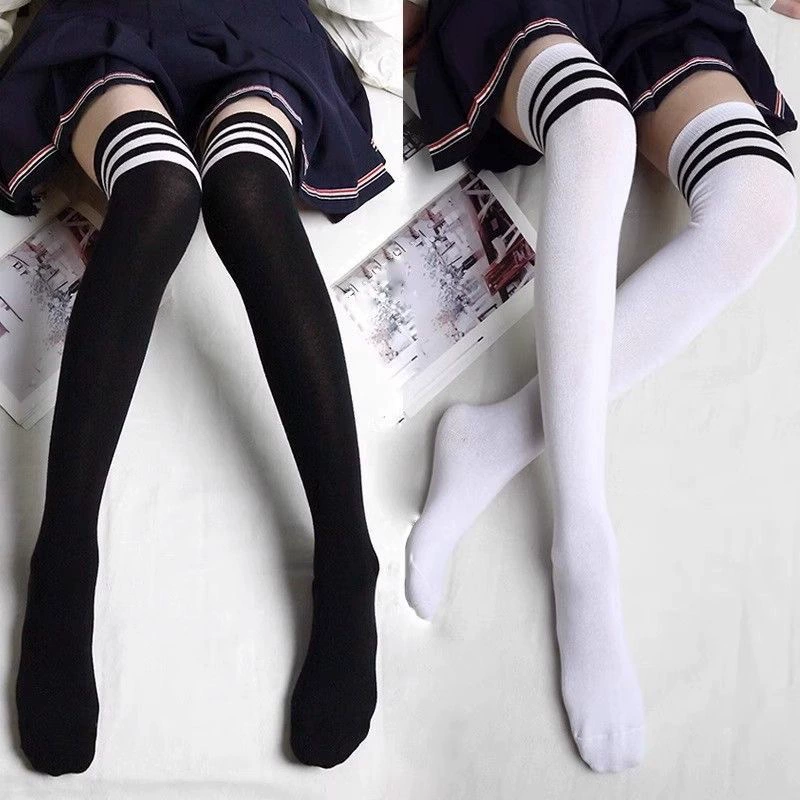 High boots, knee socks, long trousers for students