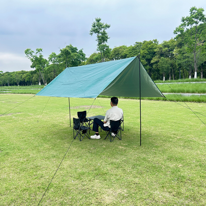 Outdoor Canopy Tent Camping Sunshade Tarp Folding Portable Large Canopy for 4-8 People