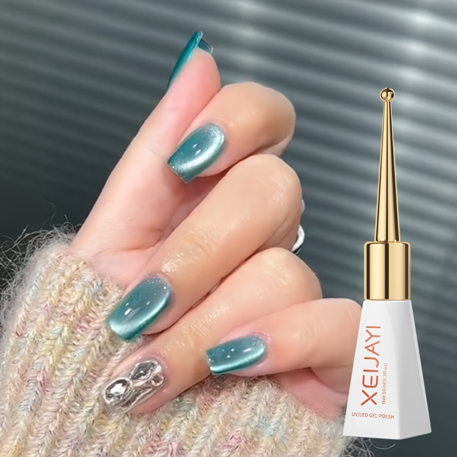Internet celebrity Yas sea blue cat eye Nail Polish glue new autumn and winter popular blue cat eye phototherapy glue for nail salon
