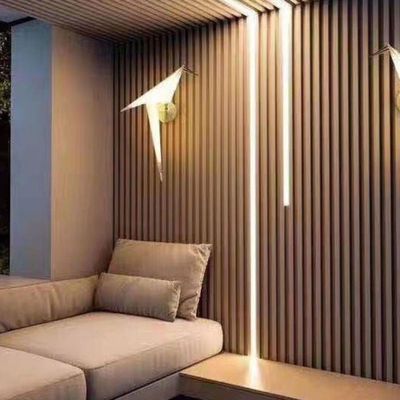 Grille Solid wood panels Sheeting a living room suspended ceiling Concave television Background wall ecology Wood finish