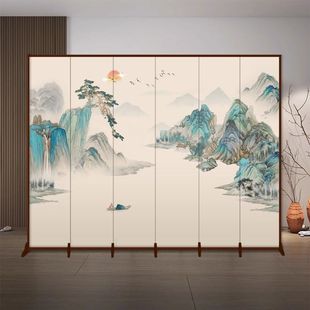 New Chinese-Style Screen Partition for Living Room, Entrance, Hotel, Restaurant, Tea Room, Foldable Mobile Decorative Screen