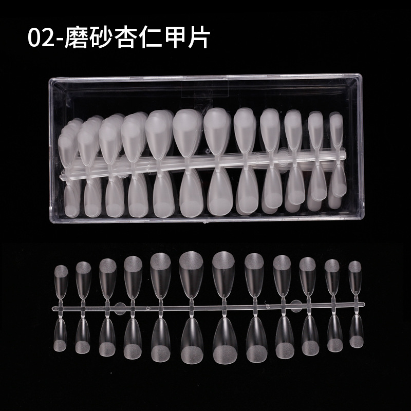 Arte de uñas tallado libre esmalte de uñas trapezoidal gota de agua almendra esmerilado pasta completa media pasta extensión 504 ultra-Delgado esmalte de uñas sin costuras