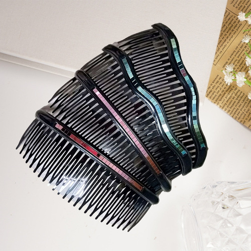 Sequin comb, glitter comb, wavy jewelry, bangs comb, hair accessories, toothed hair hoop, hairpin for middle-aged and elderly people