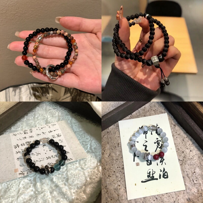 Tomb Raider Notes ~ Zhang Qiling Impression Bracelet Popular Ins Style Ancient Style High-End Design Beaded Novel Cp Bracelet
